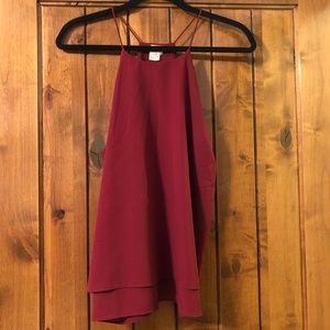 NWOT Burgundy High Neck Top
